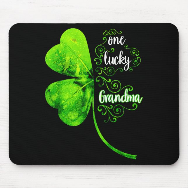 Alfombrilla De Ratón One Lucky Grandma Shamrock Grandma St Patricks Day (Frente)