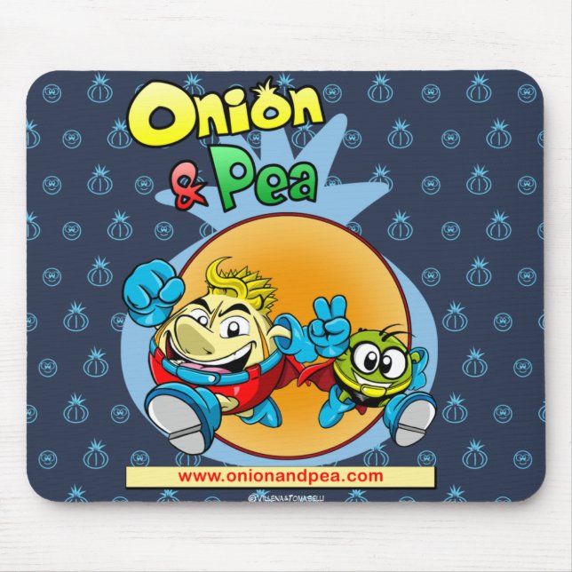 Alfombrilla De Ratón Onion & Pea blue mousepad. (Frente)