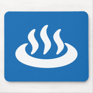 Alfombrilla De Ratón Onsen ♨ Hot Spring 温泉 Japanese Sign