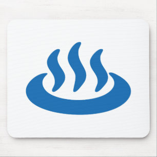 Alfombrilla De Ratón Onsen ♨ Primavera Caliente 温 泉 Rótulo japonés