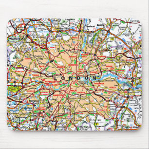 Alfombrilla De Ratón Ooof Londres Inglaterra del mapa