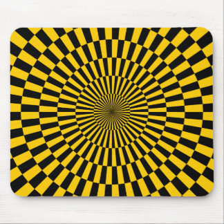 Alfombrilla De Ratón Op Art - Amber y Black