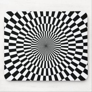 Alfombrilla De Ratón Op Art - Blanco y negro