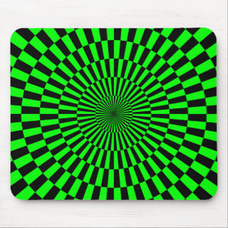 Alfombrilla De Ratón Op Art - Verde y Negro