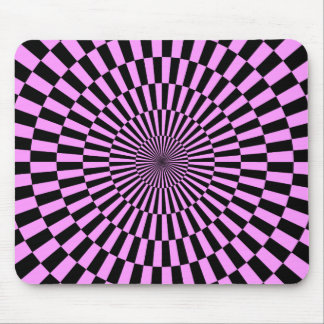 Alfombrilla De Ratón Op Art - Violeta ligera y negro