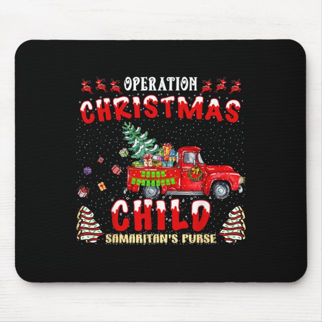 Alfombrilla De Ratón Operation Christmas Child Funny Family Matching Xm (Frente)