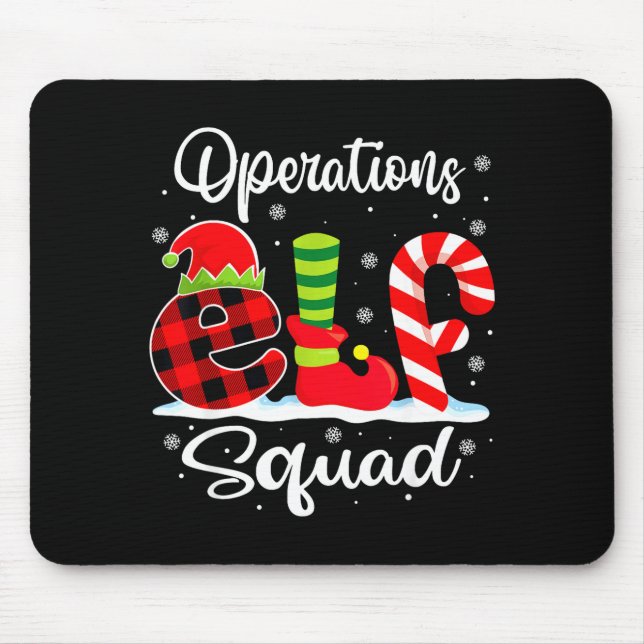 Alfombrilla De Ratón Operations Elf Squad Christmas Manager Matching X- (Frente)