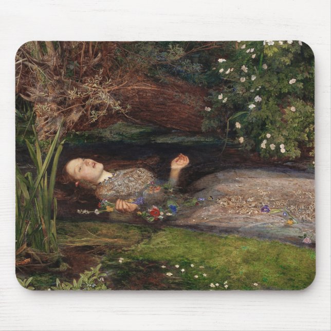 Alfombrilla De Ratón Ophelia por John Everett Millais (Frente)
