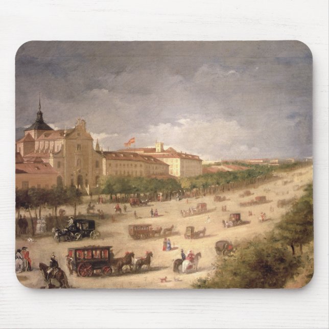 Alfombrilla De Ratón Opinión el Calle de Alcala, Madrid (aceite en lona (Frente)