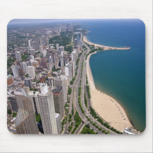 Alfombrilla De Ratón Opinión panorámica de Chicago