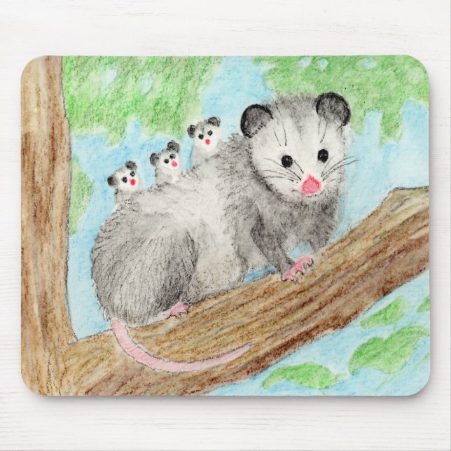 Alfombrilla De Ratón Opossum Mom (Frente)