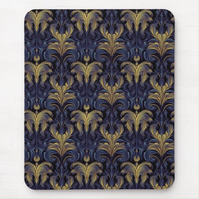 Alfombrilla De Ratón Opulencia barroca de medianoche (Frente)
