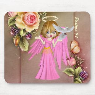 Alfombrilla De Ratón Oración Ángel#4 Mousepad