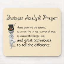Oración de analistas de negocios de Mouse Pad