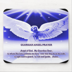 Alfombrilla De Ratón oración de ángel de guardián
