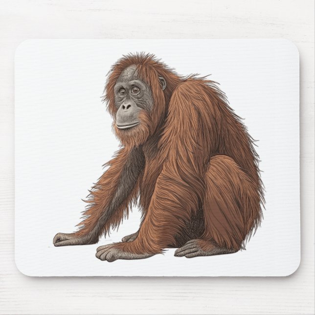 Alfombrilla De Ratón Orangután (Frente)