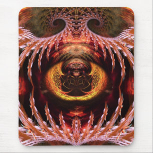 Alfombrilla De Ratón Orb Spirit Tree Fractal Art Fantasy Mousepad
