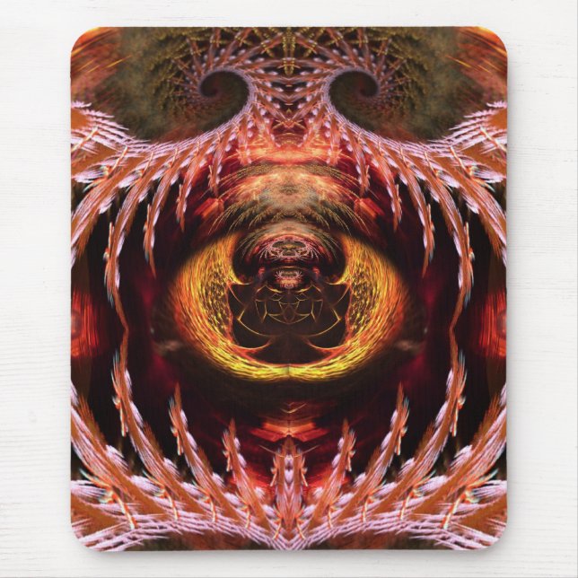 Alfombrilla De Ratón Orb Spirit Tree Fractal Art Fantasy Mousepad (Frente)