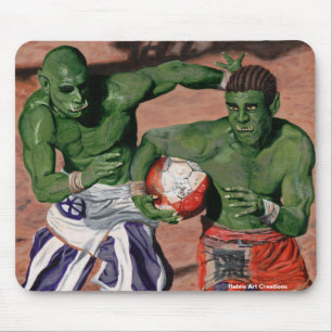 Alfombrilla De Ratón Orc Gladiator Football Sports Fantasy Art Mousepad