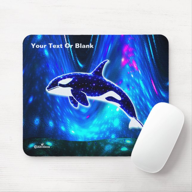 Alfombrilla De Ratón Orca Cósmica (Con ratón)