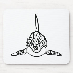 Alfombrilla De Ratón Orca tribal negra y blanca