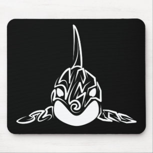 Alfombrilla De Ratón Orca tribal negra y blanca