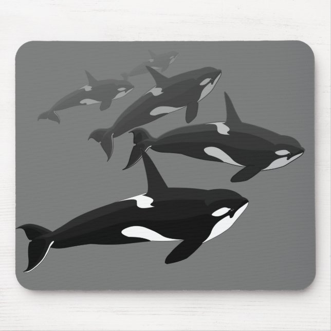 Alfombrilla De Ratón Orca Whale Mousepad Personalizado Asesino Whale Mo (Frente)
