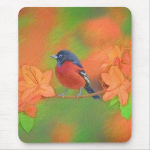 Alfombrilla De Ratón Orchard Oriole Songbird Pintura original de aves