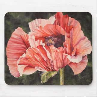 Alfombrilla De Ratón Ordenador floral botánico rosado Mousepad de la