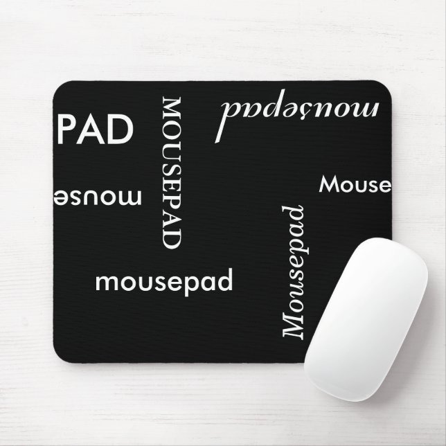 Alfombrilla De Ratón Ordenador - Mousepad B/W (Con ratón)