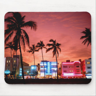 Alfombrilla De Ratón Ordenador Mousepad del horizonte de Miami Beach de