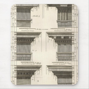 Alfombrilla De Ratón Órdenes de Arquitectura, Entablamentos Antiguos