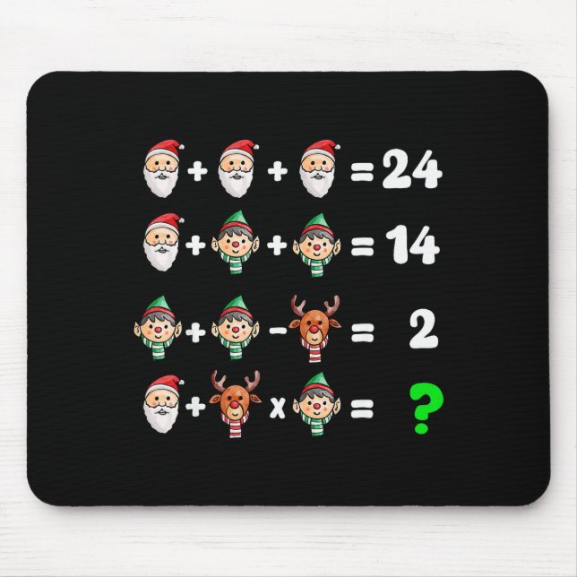 Alfombrilla De Ratón Order Of Operations Quiz Christmas Math Teacher Xm (Frente)