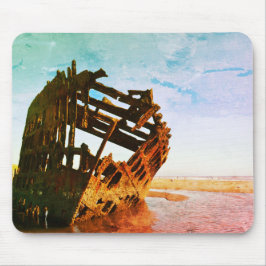 Alfombrilla De Ratón Oregon Coast Vintage Shipwreck Mousepad