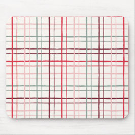 Alfombrilla De Ratón Organic Wobbly Check Grid Pattern Sweetheart Glaze