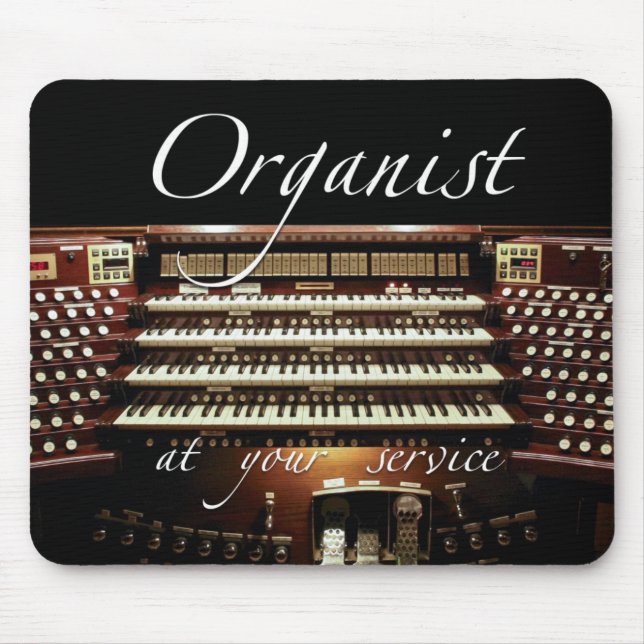 Alfombrilla De Ratón Organista en su servicio Mousepad (Frente)