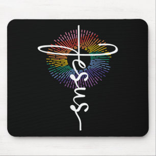 Alfombrilla De Ratón Orgullo Cristiano Jesús Lgbtq Queer Lesbiana Gay R