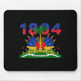 Alfombrilla De Ratón Orgullo de la bandera haitiana 1804 Día de la Inde