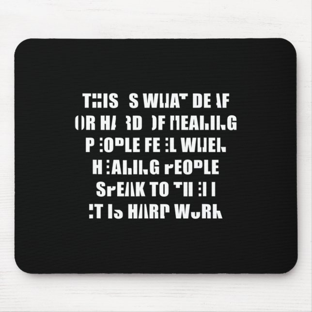 Alfombrilla De Ratón Orgullo Escuchar es lenguaje de mano de trabajo du (Frente)