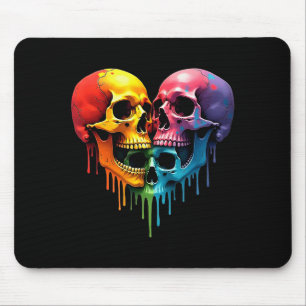 Alfombrilla De Ratón Orgullo Lgbt Halloween Horror Esqueleto Cráneo Arc