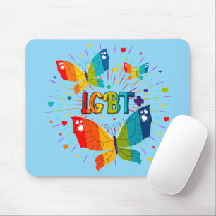 Alfombrilla De Ratón Orgullo mariposa amor amor conciencia LGBT