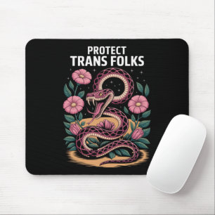 Alfombrilla De Ratón Orgullo Trans Retro Derecho Trans Proteger a la Ge