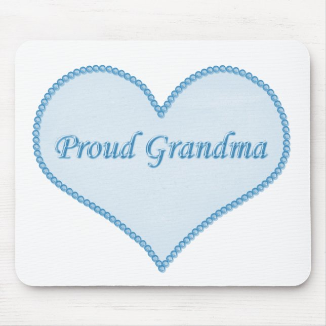 Alfombrilla De Ratón Orgullosa abuela Mousepad, azul (Frente)