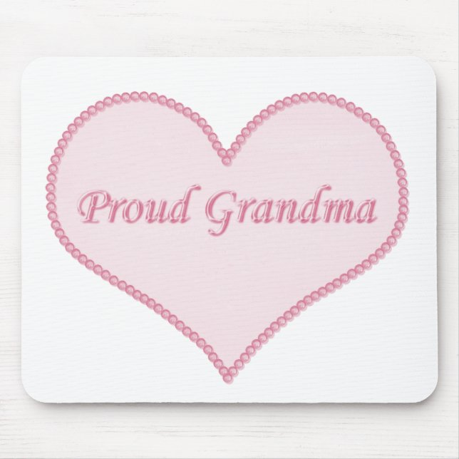 Alfombrilla De Ratón Orgullosa abuela Mousepad, rosa (Frente)