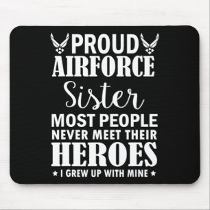 Alfombrilla De Ratón Orgullosa Fuerza Aérea Hermana Camisas Veteranas D