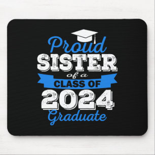 Alfombrilla De Ratón Orgullosa Hermana De 2024 Graduada Impresionante C