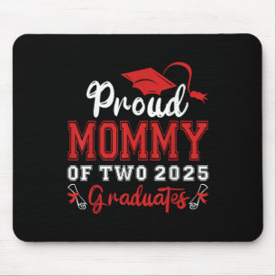 Alfombrilla De Ratón Orgullosa Mamá De Dos Graduados De 2025 Madre Cl D