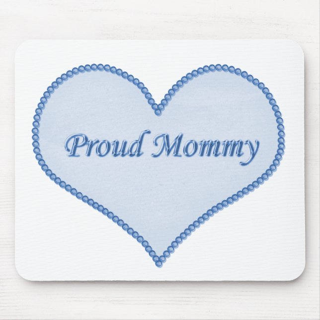Alfombrilla De Ratón Orgullosa mamá Mousepad, azul (Frente)