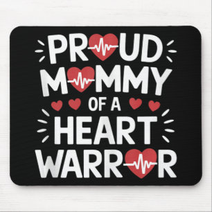 Alfombrilla De Ratón Orgullosa Mami Of A Heart Warrior Chd Awareness Wa