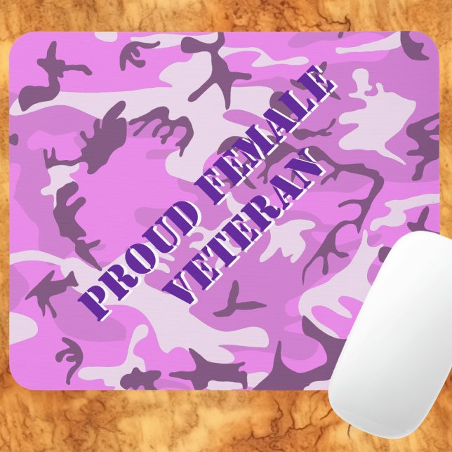 Alfombrilla De Ratón Orgullosa mujer veterana Pink Purple Camo Mouse Pa (Subido por el creador)